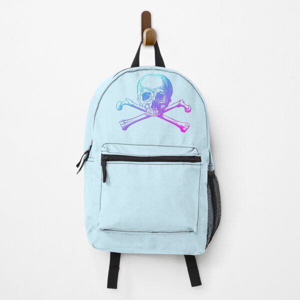 Item preview, Aesthetic blue andpink skull and crossbone by blacklinesw9 designed and sold by Blacklinesw9.