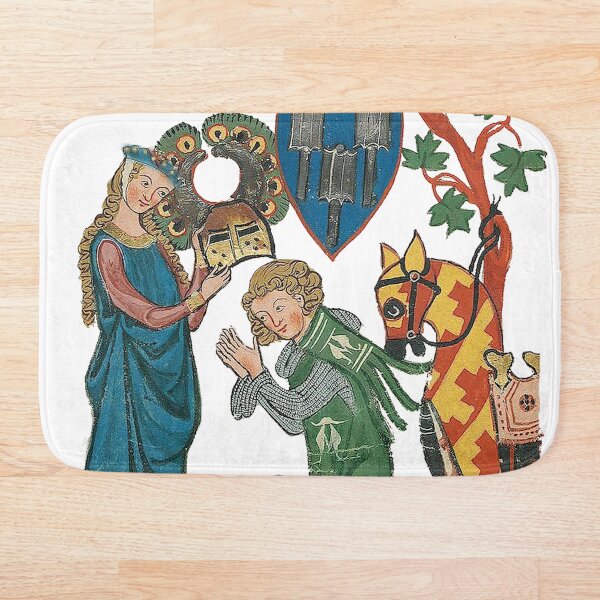Medieval German Minne art Bath Mat