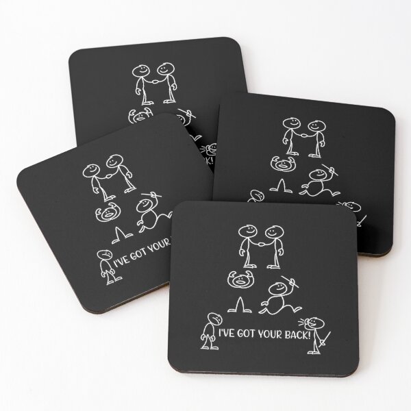 Stick figure design stickman trend gift idea Coasters