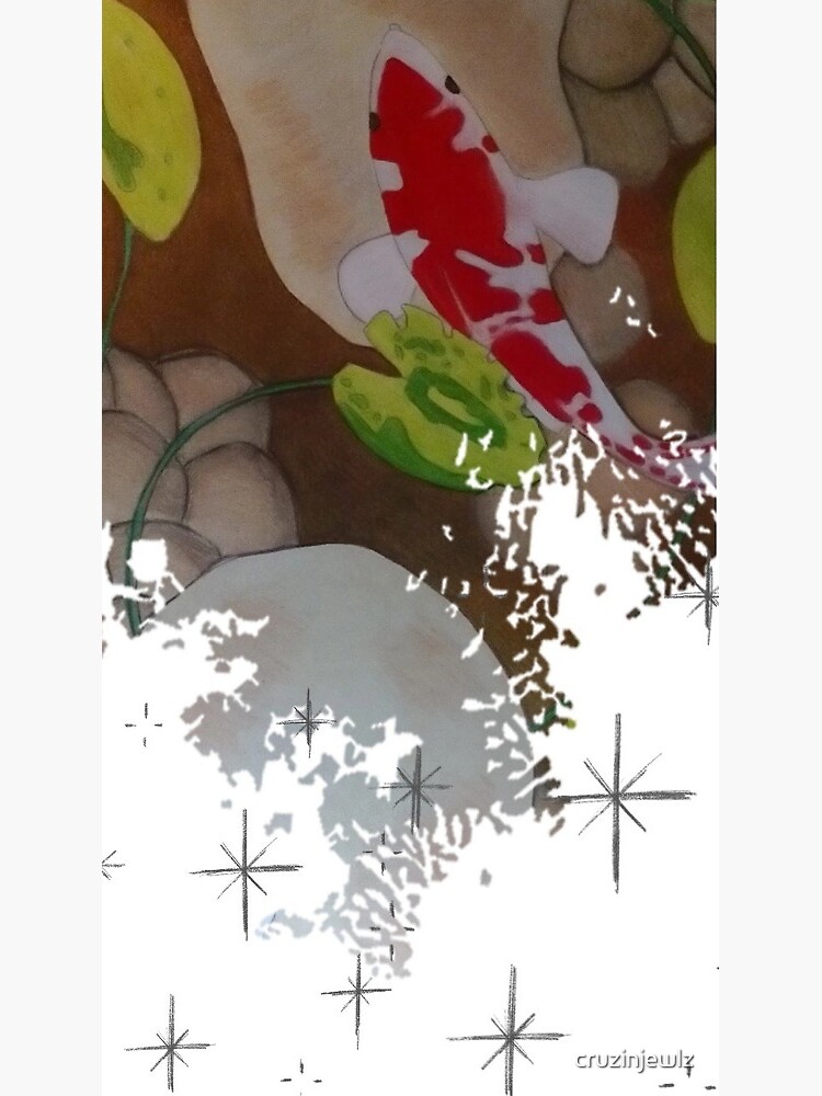 Thumbnail 2 of 2, Postcard, Koi Fish Pond designed and sold by cruzinjewlz.