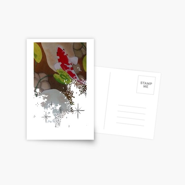 Koi Fish Pond Postcard