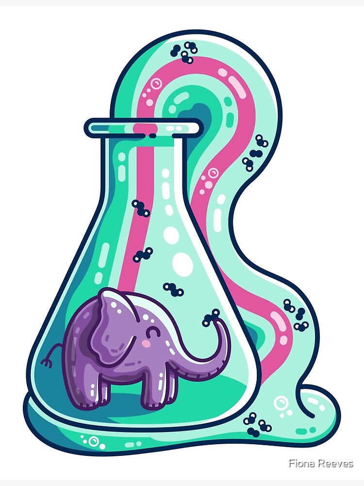 Disover Elephant Toothpaste Chemistry Experiment Premium Matte Vertical Poster