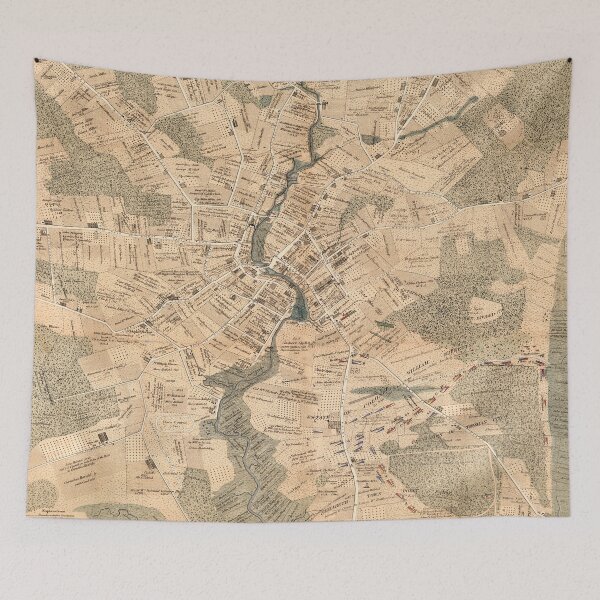 Artikelvorschau, Vintage Elizabeth NJ Karte (1879) entworfen und verkauft von BravuraMedia.