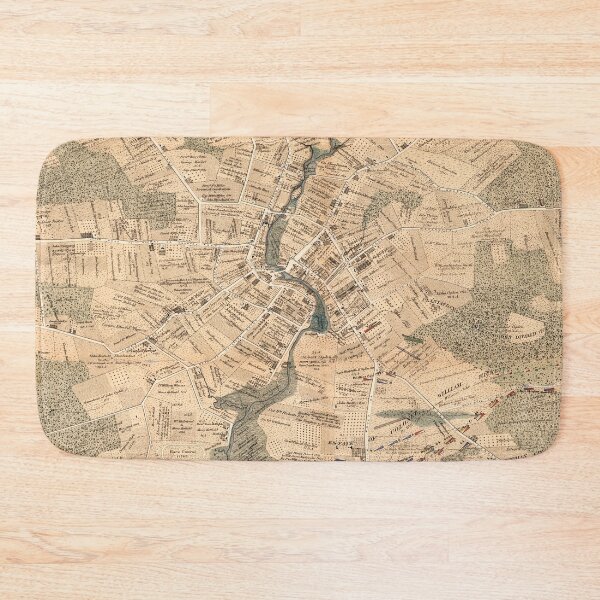 Item preview, Vintage Elizabeth NJ Map (1879) designed and sold by BravuraMedia.