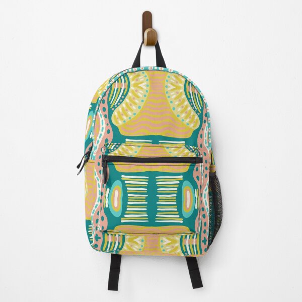 Item preview, Geometric, Abstract Green, Yellow, Coral, and Off White Pattern designed and sold by Kashabu.
