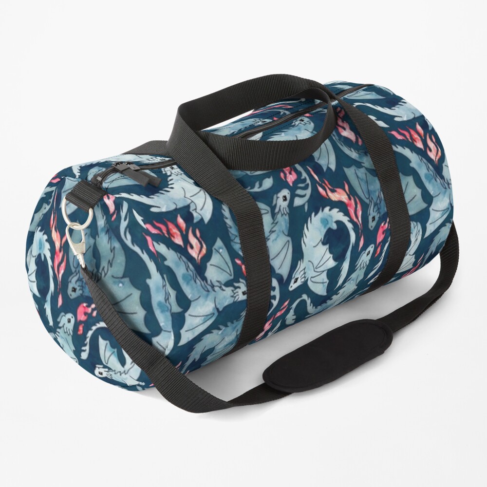 "Dragon fire dark blue" Duffle Bag by adenaJ Redbubble