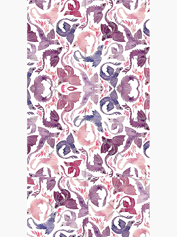 Thumbnail 3 of 3, Duffle Bag, Dragon fire pink & purple designed and sold by adenaJ.