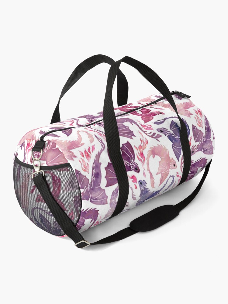Thumbnail 2 of 3, Duffle Bag, Dragon fire pink & purple designed and sold by adenaJ.
