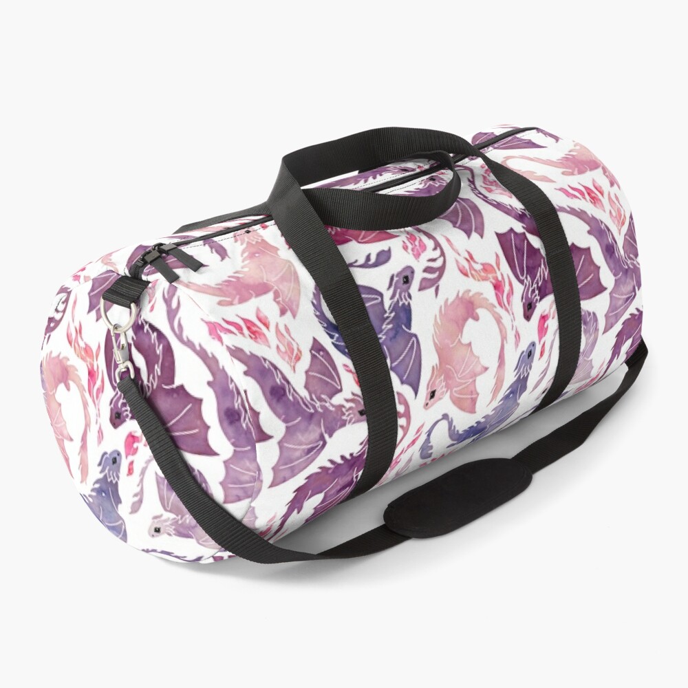 Dragon fire pink & purple Duffle Bag