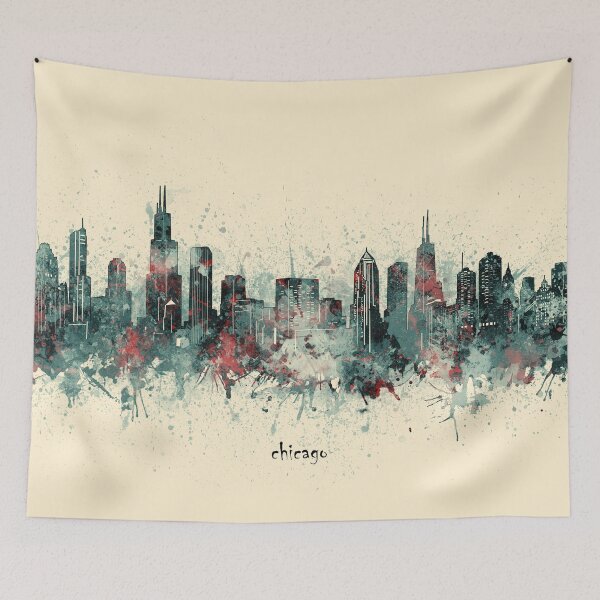 Item preview, chicago skyline designed and sold by BekimART2.