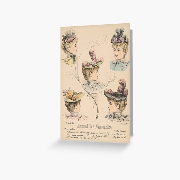 Item preview, Victorian Spring Hats from a 1894 Paris Fashion Journal designed and sold by Vintage-TM.