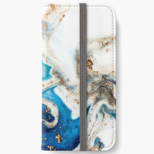 Blue and white marble iPhone Wallet