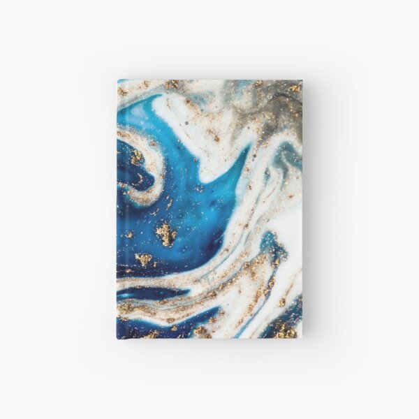 Blue and white marble Hardcover Journal