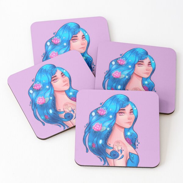 Item preview, water hair girl designed and sold by colorartboxs.