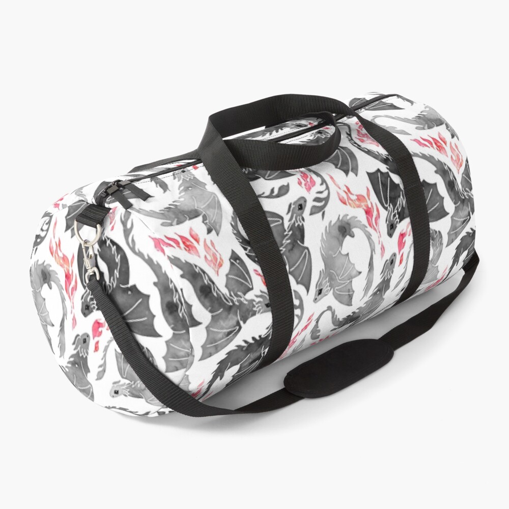 Dragon fire greys & blacks Duffle Bag