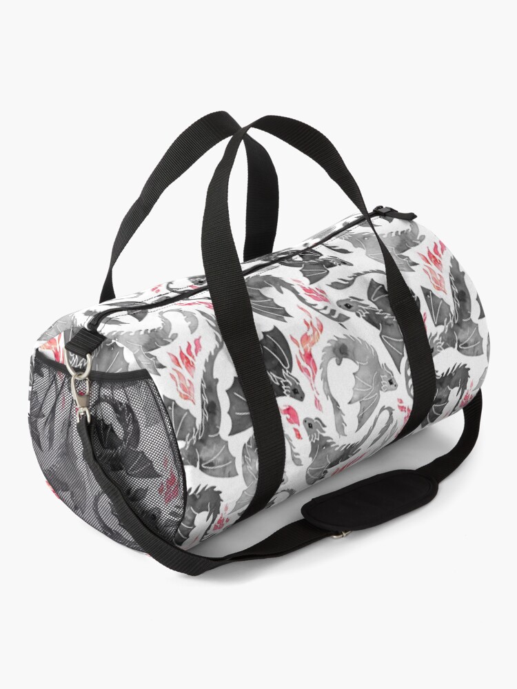 Alternate view of Dragon fire greys & blacks Duffle Bag