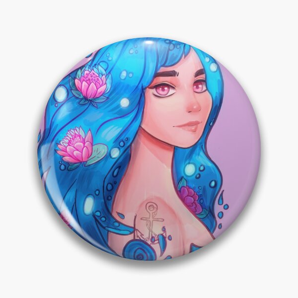 Item preview, water hair girl designed and sold by colorartboxs.
