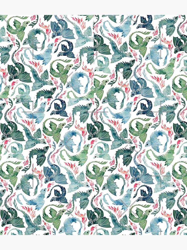 Dragon fire blue & green by adenaJ