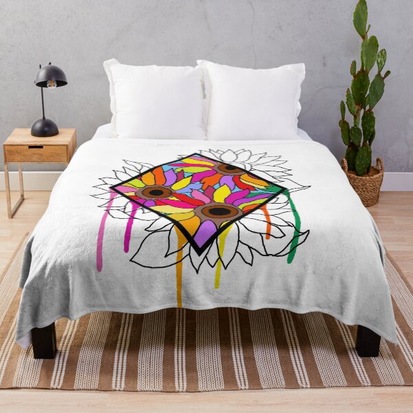 Item preview, Abstract Rainbow Sunflowers designed and sold by MenagerieMayhem.
