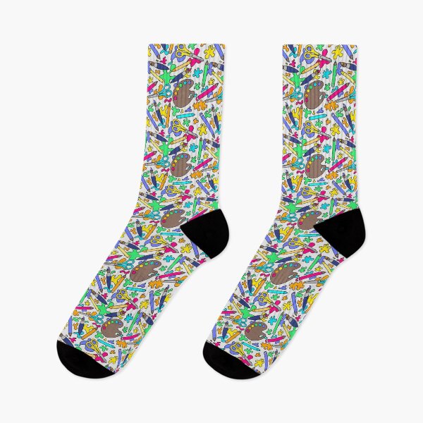 Item preview, Rainbow Art Supplies Pattern designed and sold by rainbow-smash.