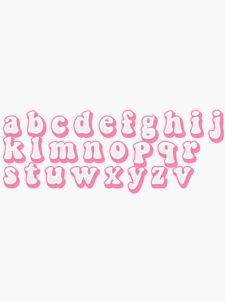 "ALPHABET AESTHETIC" Sticker by stickersmimi Redbubble