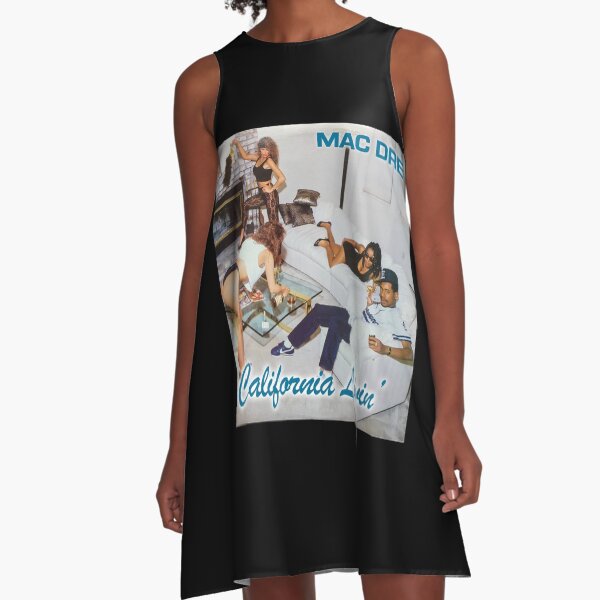 Mac Dre Fan Art Mac Dre California Livin' Mac Dre Thizz The mac named Dre Mac Mother Fucking Dre Hyphy Merch & Gear A-Line Dress