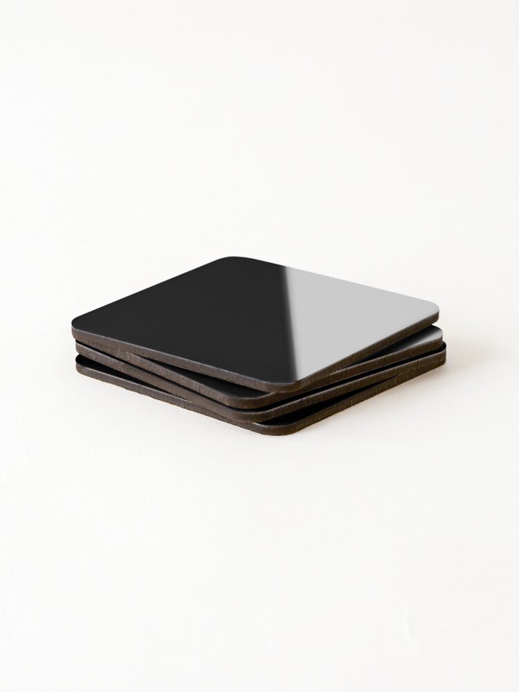 Thumbnail 4 of 5, Coasters (Set of 4), Simple black designed and sold by Basic310.