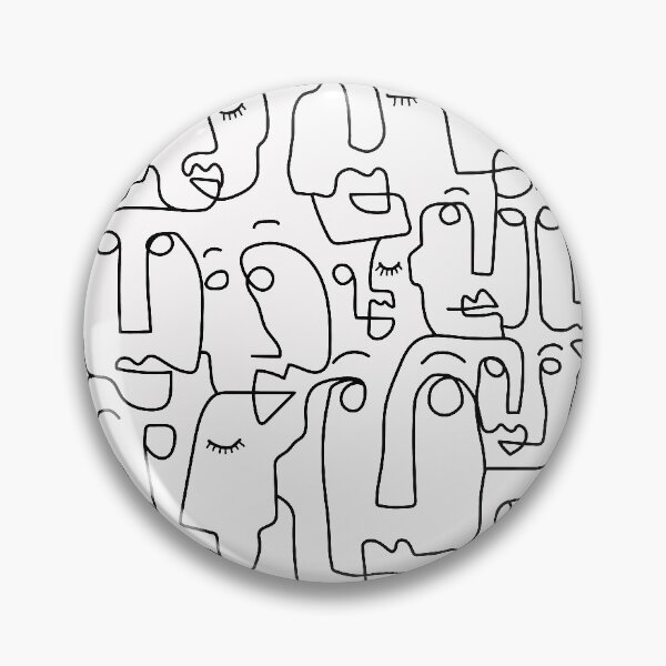 Item preview, Face Line Drawing - abstract faces - Art Print one line artwork print designed and sold by mashmosh.
