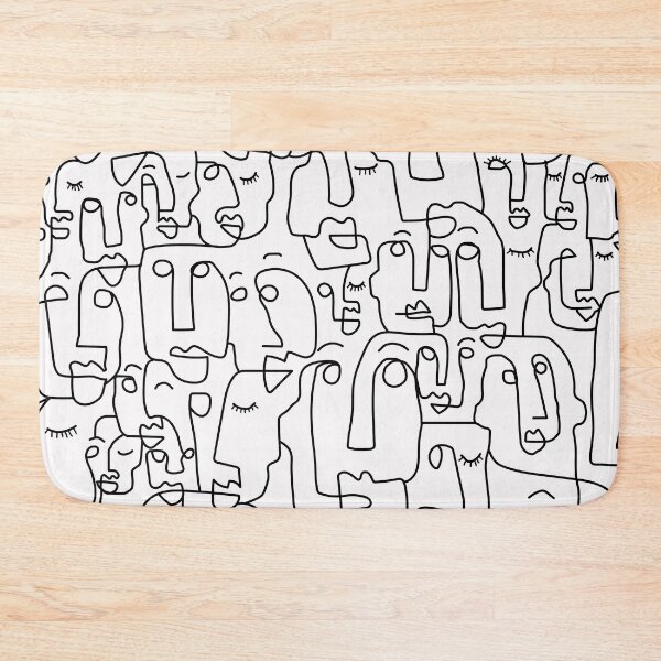 Item preview, Face Line Drawing - abstract faces - Art Print one line artwork print designed and sold by mashmosh.