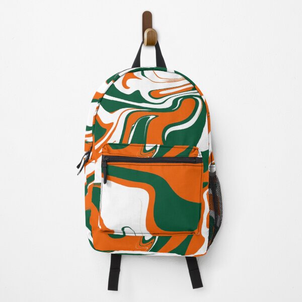 Green and Orange Marbled Backpack