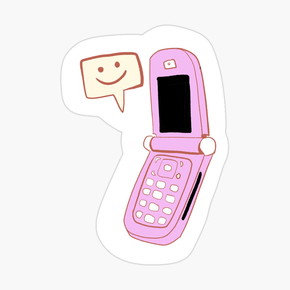 Vintage Flip Phone Sticker for Sale by nawaalshinwari