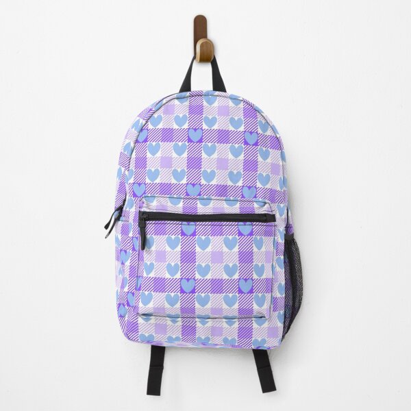 Item preview, #88 Purple/Blue Tartan Hearts designed and sold by RebHep.