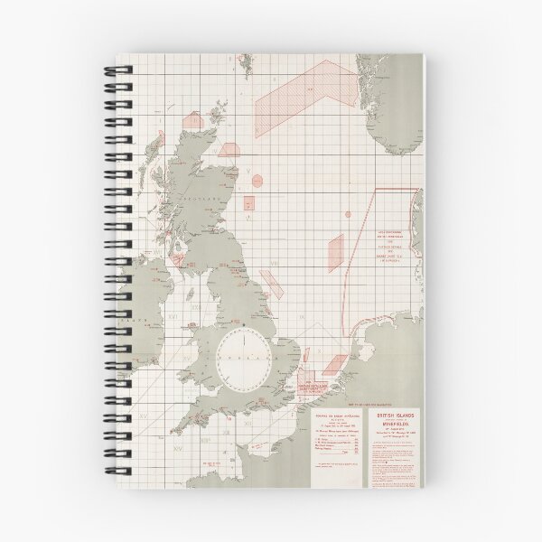 Item preview, Vintage English Channel Naval Minefields Map (1918) designed and sold by BravuraMedia.