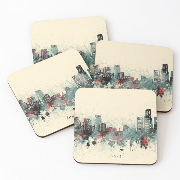 Item preview, detroit skyline designed and sold by BekimART2.