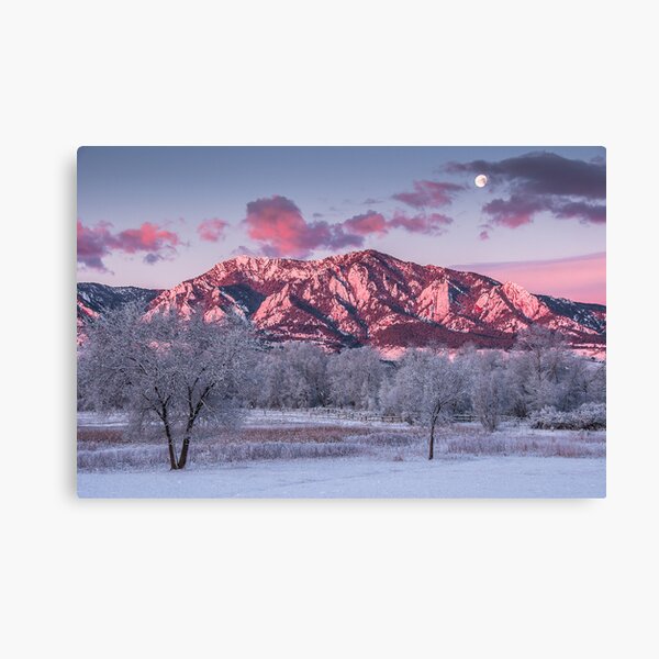 The Foothills At Moonset Canvas Print