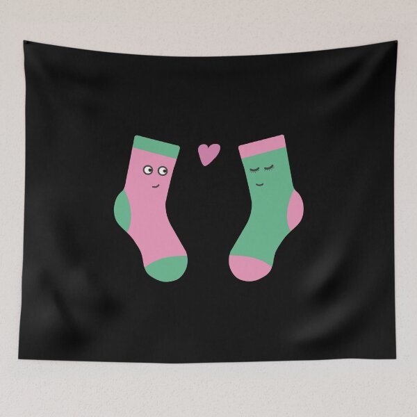 Item preview, couple of cute socks in love gift idea valentine day designed and sold by Catcrea.