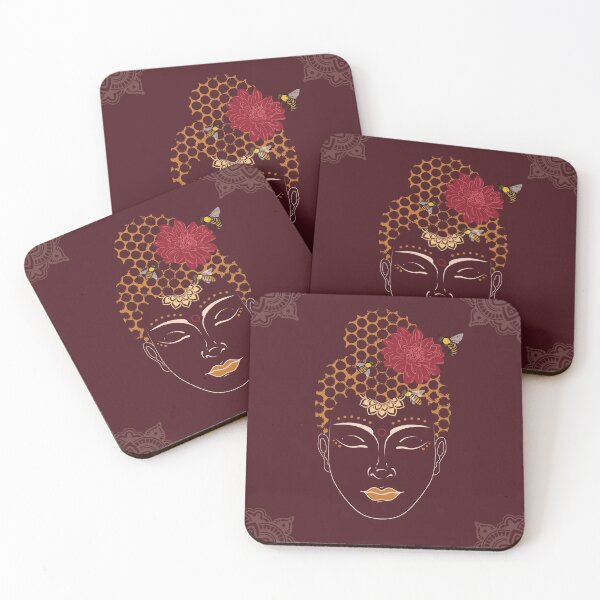 Item preview, Garnet Buddha Bees designed and sold by mollyneons.