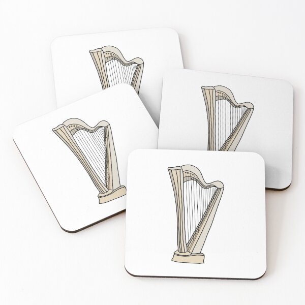 Item preview, Colorful Harp Line Art designed and sold by bassoongirl123.