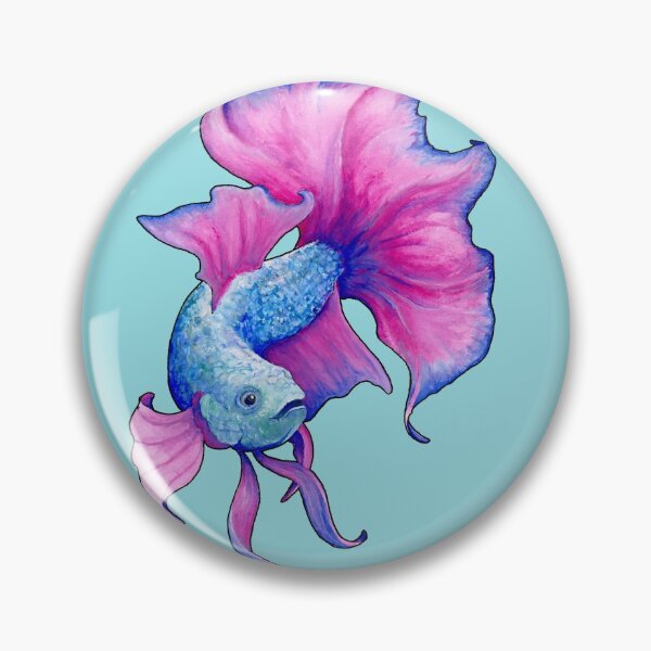 Item preview, Betta Fish Happiness designed and sold by MaryPaintsArt.