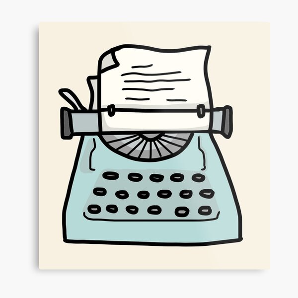 Lámina metálica «Máquina de escribir antigua turquesa» de bassoongirl123 | Redbubble Lámina metálica «Máquina de escribir antigua turquesa» de bassoongirl123 | Redbubble
