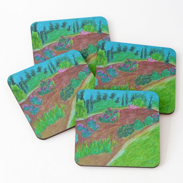 Item preview, Flowerbed covered by bark designed and sold by MartaTerkiewicz.