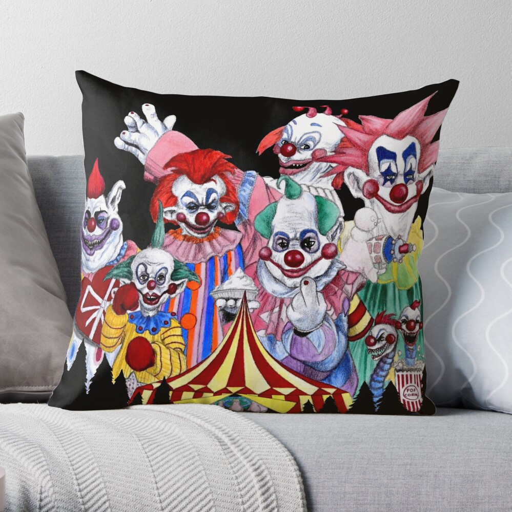 Disover Killer Klowns From Outer Space Throw Pillow