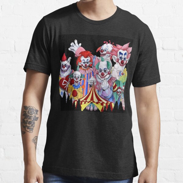 Killer Klowns From Outer Space Movie Big Head Rudy Mike & Debbie Adult T Shirt Killer Klowns From Outer Space Movie Big Head Rudy Mike & Debbie Adult T Shirt