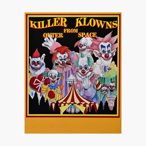 Killer Klowns From Outer Space Photographic Print By Wkeithpatrick Redbubble - roblox killer clown how to get into tank