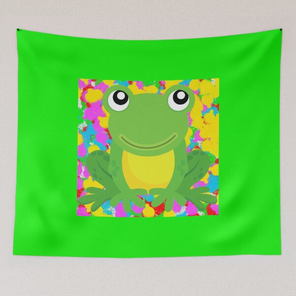 Item preview, Big Smile Green Frog Face Colourful/Colorful designed and sold by IBMClothing.
