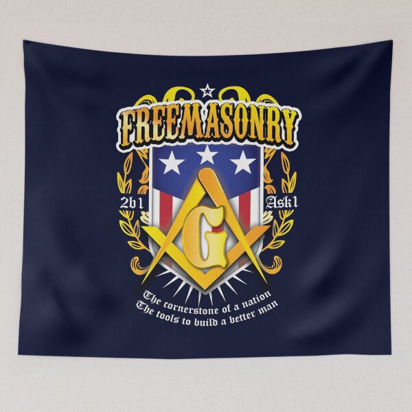 Item preview, Freemason Logo Masonic Lodge 2B1 Ask1 Square & Compass U.S. Flag Mason Symbol designed and sold by TopTeeShop.