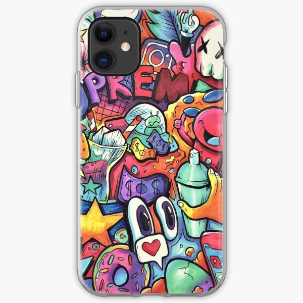 doodle cartoon iPhone Soft Case