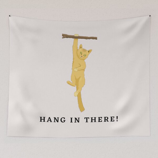 Item preview, Hang in there cat designed and sold by ProudToMeow.