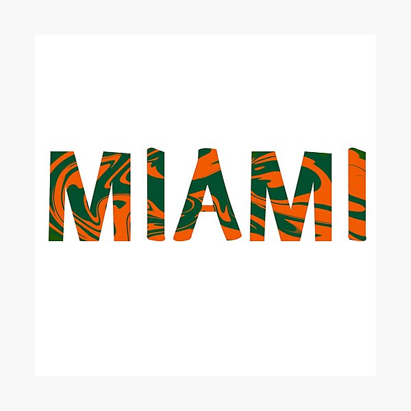 Item preview, Marbled Miami Orange Green designed and sold by CanesGirl.