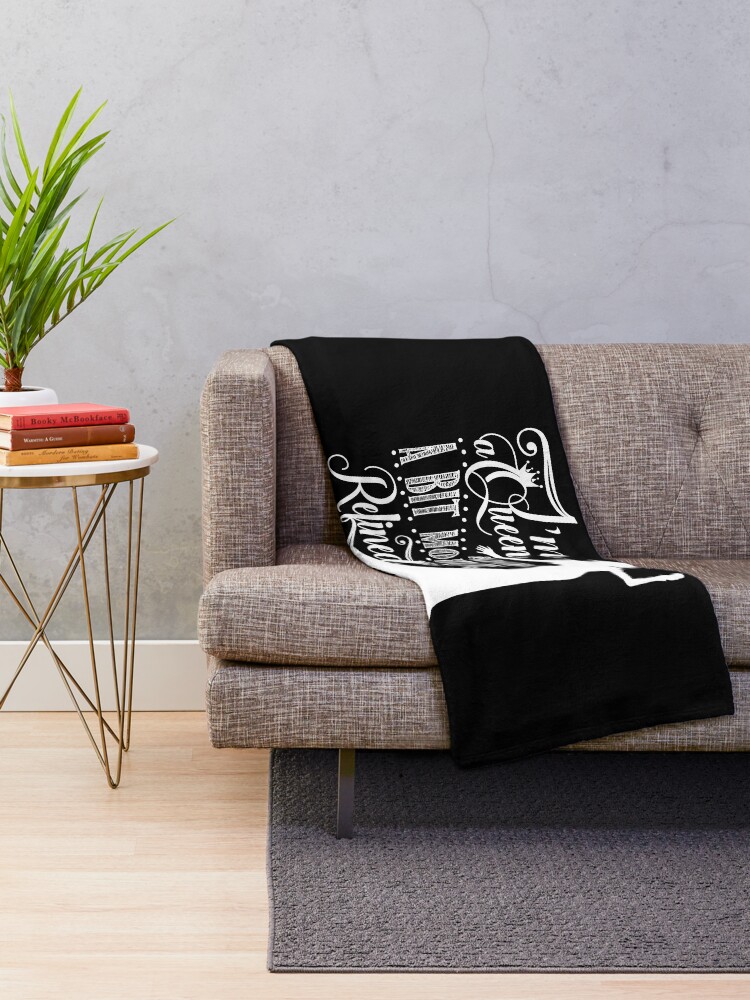 Alternate view of I'm a queen and a bit more refined Throw Blanket
